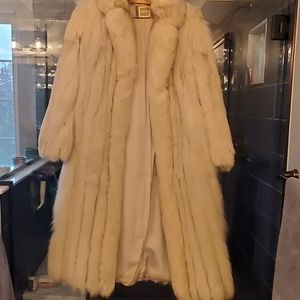 Full Length Silver Fox Fur Coat